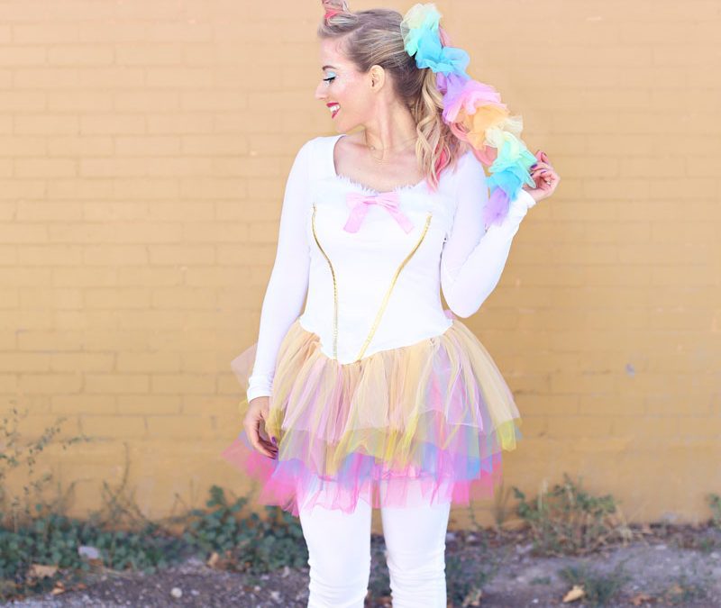 Unicorn halloween kostym och unicorn smink