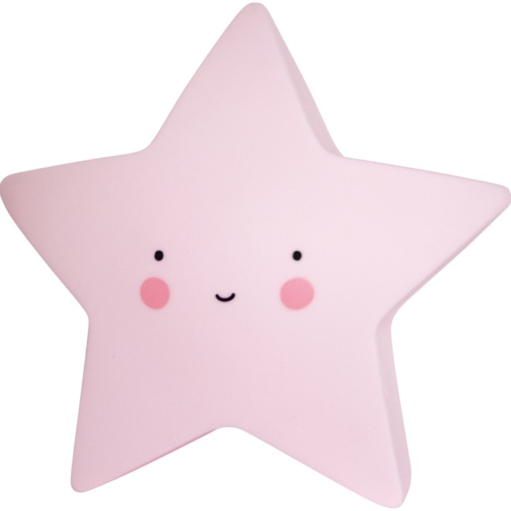 stjärna nattlampa rosa
