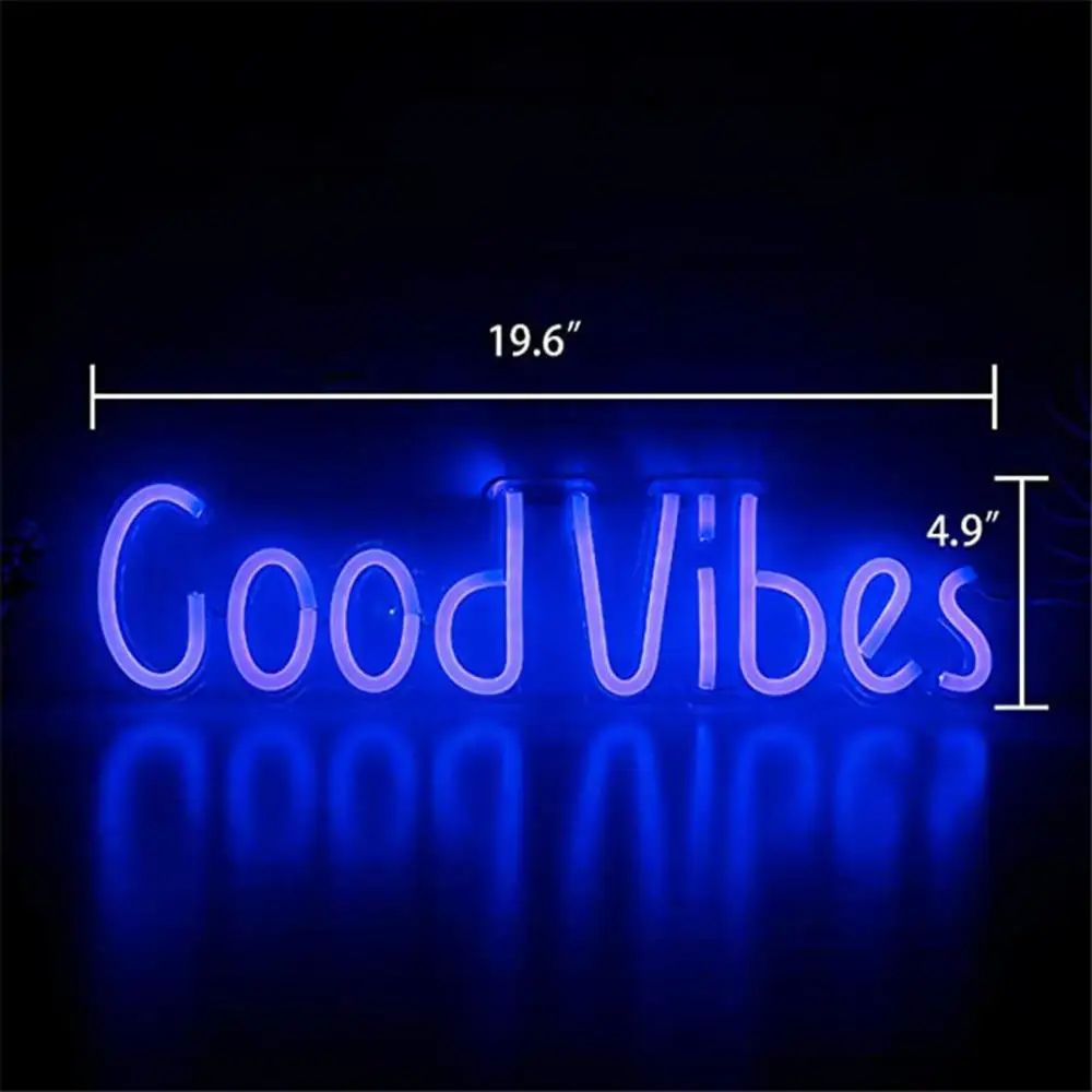 neonlampa good vibes storlek